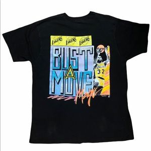90s Magic Johnson Tee Vintage Bust a move NBA shirt Hanes tag